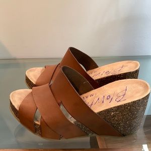 Blowfish Malibu Cork Wedge Sandals Size 7.5! Beautiful condition!
